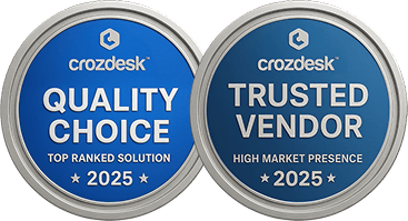 Collaborator a remporté les insignes de récompenses Crozdesk 2025 : Quality Choice et Trusted Vendor avec une forte présence sur le marché.