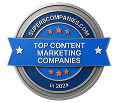 Insigne de récompense Collaborator — Top Content Marketing Companies en 2024.