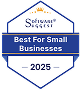 Collaborator, meilleur choix pour les petites entreprises en 2025 — badge en forme de bouclier bleu et gris de SoftwareSugg