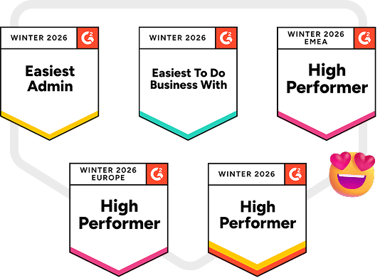 Récompenses G2 Winter 2026 de Collaborator pour la catégorie SEO Tools, avec les badges Easiest Admin, Easiest To Do Business With et High Performer pour les régions globale, EMEA et Europe.